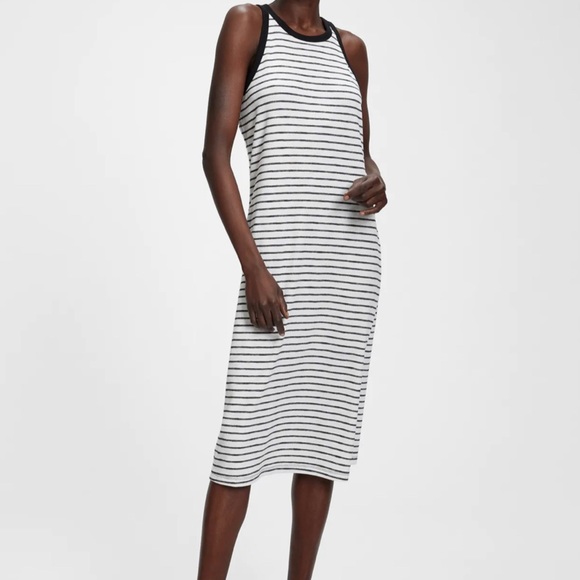 NWT GAP Striped Sleeveless Midi Dress - Picture 16 of 16